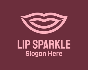 Stripe Pink Lips logo design