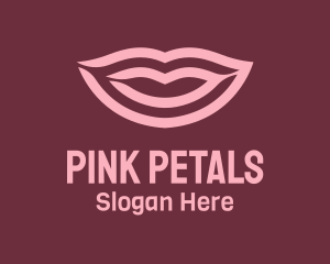 Stripe Pink Lips logo design