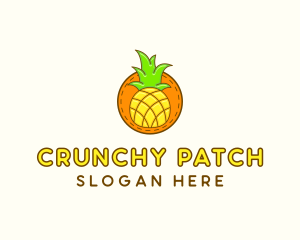 Cute Pineapple  Patch logo design