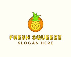 Cute Pineapple  Patch logo design