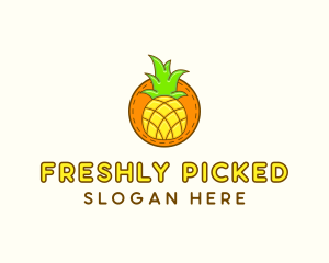 Cute Pineapple  Patch logo design