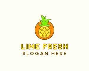 Cute Pineapple  Patch logo design