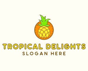 Cute Pineapple  Patch logo design