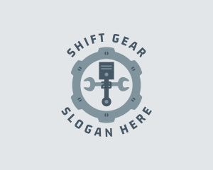 Piston Gear Mechanic logo design