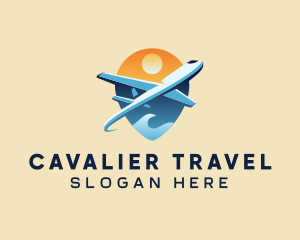 Airplane Gps Travel logo design