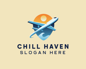 Airplane Gps Travel logo design