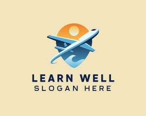 Airplane Gps Travel logo design