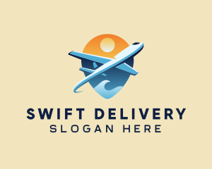 Airplane Gps Travel logo design