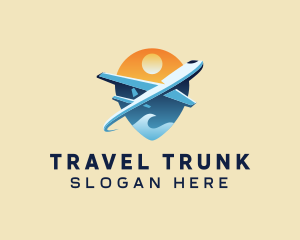 Airplane Gps Travel logo design