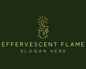 Candle Flame Wax logo design