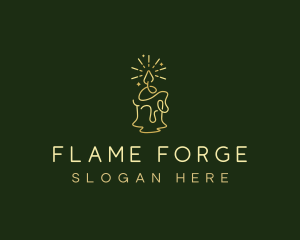 Candle Flame Wax logo design