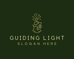 Candle Flame Wax logo design