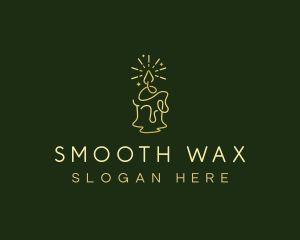 Candle Flame Wax logo design