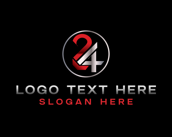 Creative Digital Number 24 logo