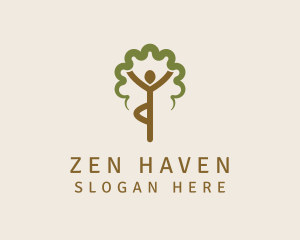 Yoga Zen Tree logo design