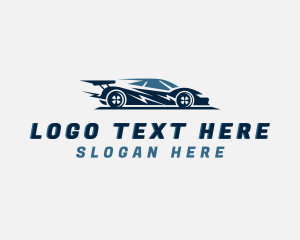 Fast Racing Car Logo