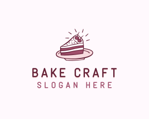 Cake Slice Baking Pastry logo design