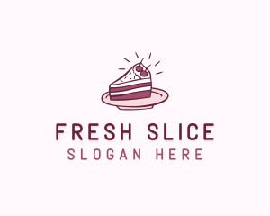 Cake Slice Baking Pastry logo design