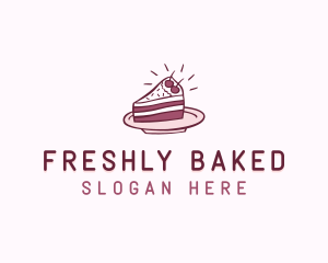 Cake Slice Baking Pastry logo design