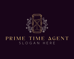 Botanical Plant Hourglass logo design