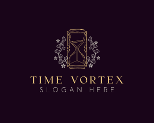 Botanical Plant Hourglass logo