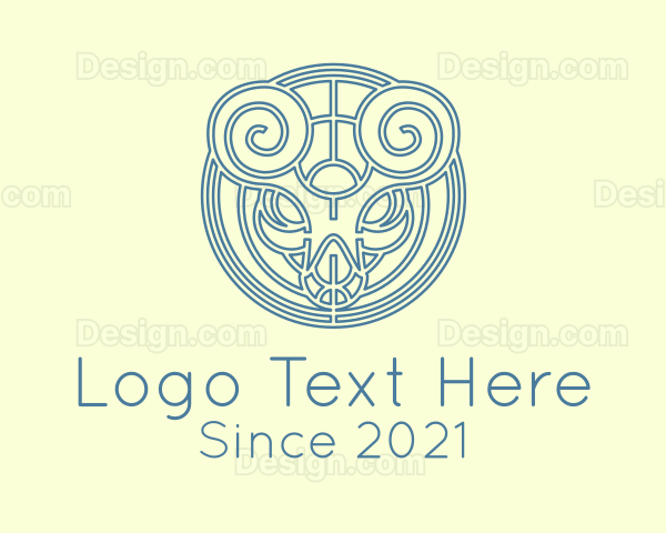 Minimalist Stag Celtic Logo