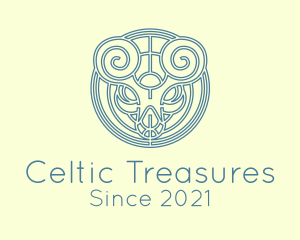 Minimalist Stag Celtic logo design