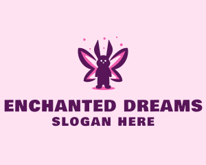 Rabbit Butterfly Fairy logo design