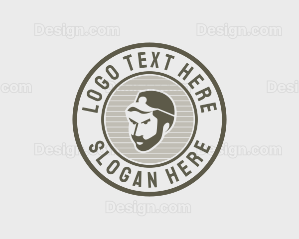 Hipster Beard Man Logo