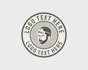 Hipster Beard Man Logo