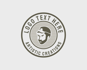 Hipster Beard Man logo design