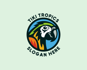 Wild Tropical Parrot logo design