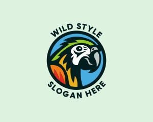 Wild Tropical Parrot logo design