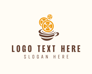 Orange Coffee Breakfast Logo