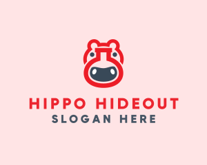 Red Hippo Lab logo design