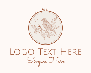 Botanical Bird Embroidery logo