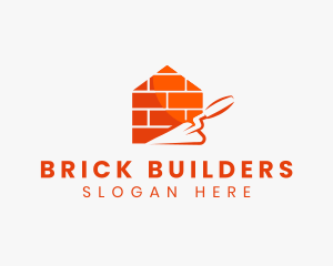 Trowel Masonry Brick logo design