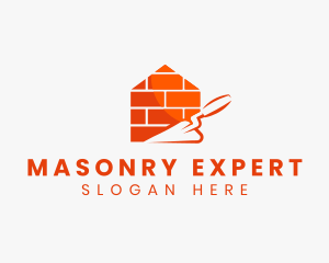 Trowel Masonry Brick logo design