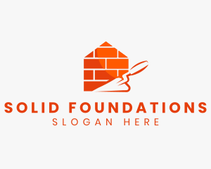 Trowel Masonry Brick logo design