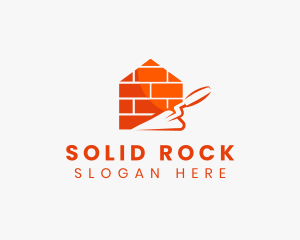 Trowel Masonry Brick logo design