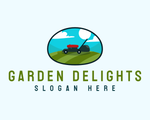 Lawn Mower Garden logo design