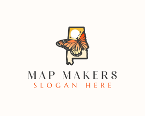 Alabama  Monarch Butterfly logo design