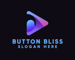 Multimedia Play Button logo design