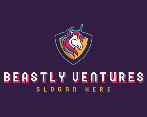 Streamer Unicorn Creature logo design