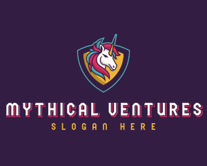 Streamer Unicorn Creature logo design