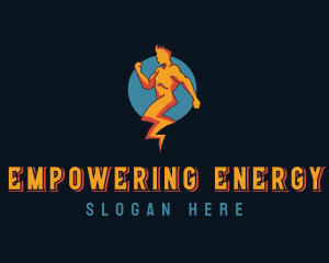 Electrical Lightning Human logo design