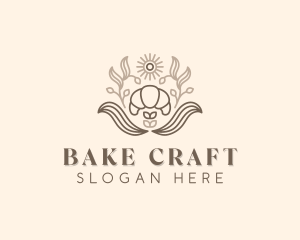 Croissant Bread Baker logo design