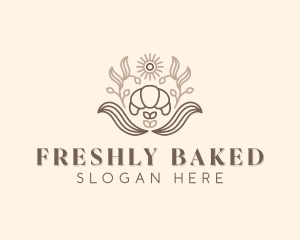 Croissant Bread Baker logo design