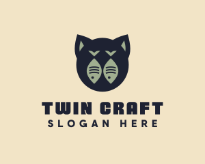 Twin Cat Fish logo design