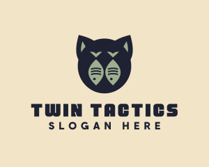 Twin Cat Fish logo design